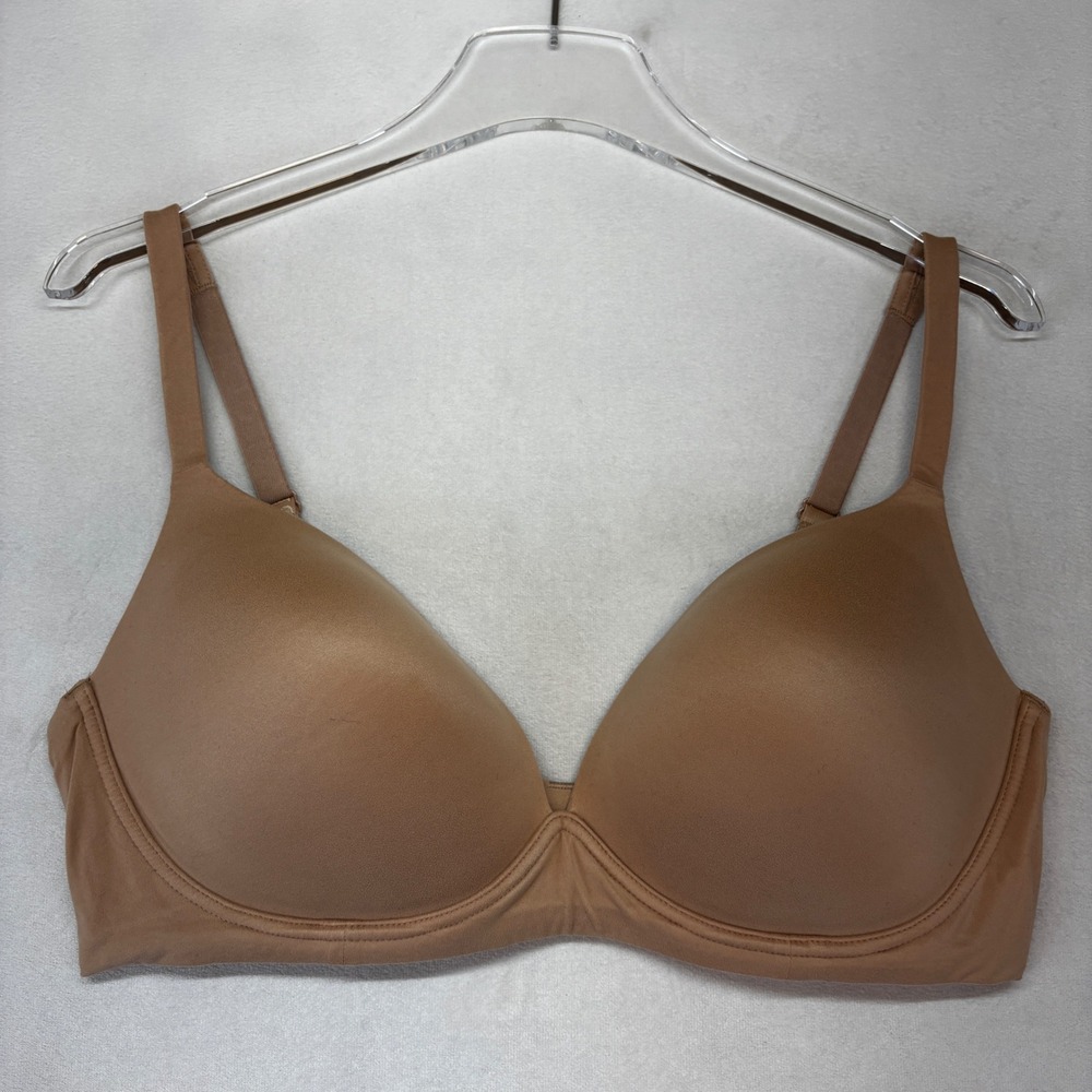 Victoria's Secret Wireless Bra Women 38D‎ Tan Body By Victoria Logo Straps